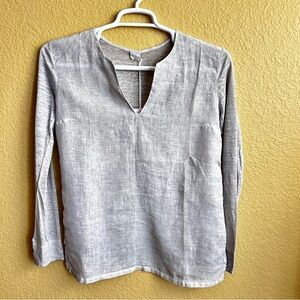 120% Lino Long Sleeve Linen Tunic